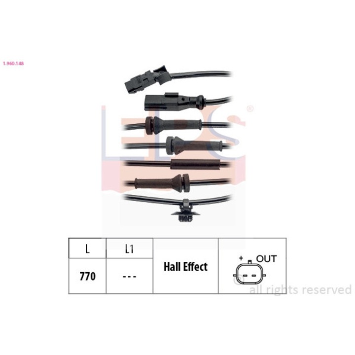 Szenzor, Kerékfordulatszám 1.960.148 Mercedes-Benz Citan Nissan Nv250 Renault Kangoo/Kangoo / Grand Kangoo 2