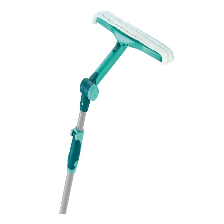 Stergator geamuri absorbant + laveta + coada telescopica, Leifheit Plus 3, 32 x 7 x 133 cm, polipropilena + metal