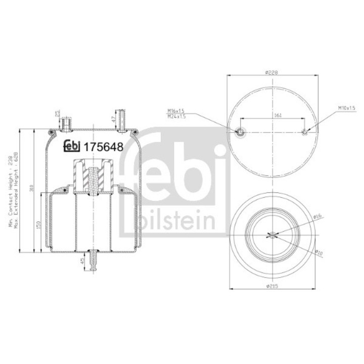 Perna De Aer Axa Conducatoare Nevirata 175648 Volvo Fh/Fh 2/Fh 3/Fh16/Fh16 2/Fh16 3/Fm 2/Fm 3/Fmx 2