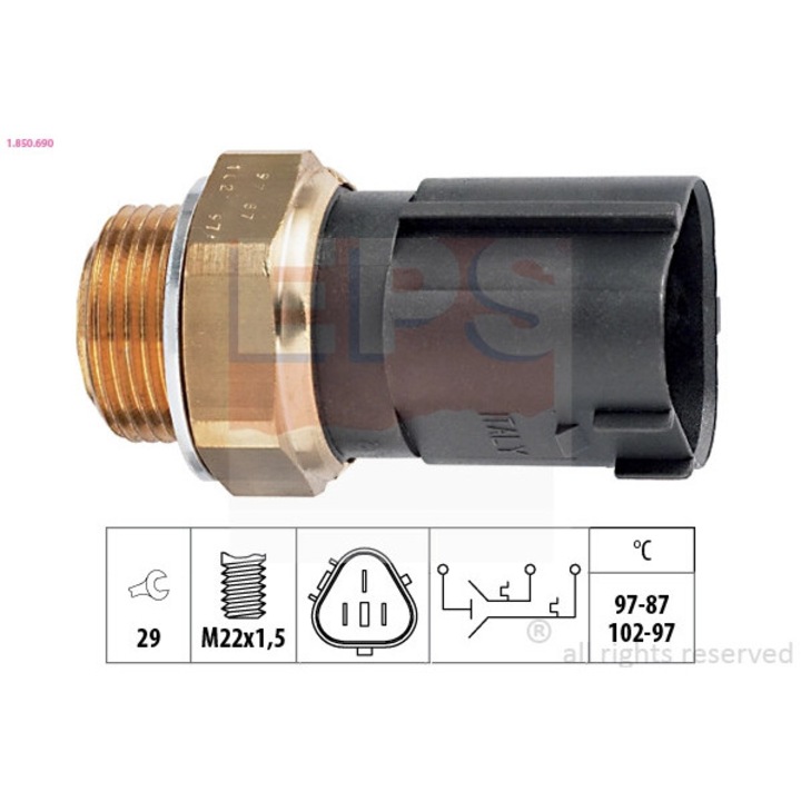 Sonda Temperatura Termocupla 1.850.690 Audi A1/A3/Tt Seat Altea/Cordoba/Ibiza 3/Ibiza 4/Leon/Toledo 2