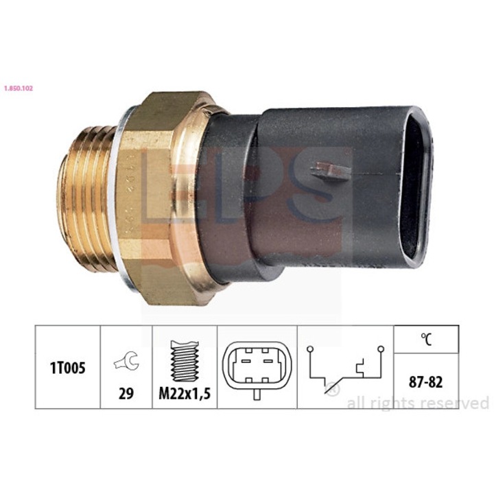 Sonda Temperatura Termocupla 1.850.102 Fiat Ritmo Opel Astra F/Astra F Classic/Astra G/Astra H/Astra H Gtc