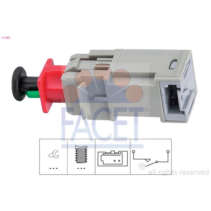 Прекъсвач, Задействане на съединител (автопилот) 7.1207 Cadillac Bls Fiat Grande Punto/Punto Evo/Sedici Opel Agila/Astra G/Combo