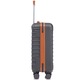 Kabinbőrönd repülőre, kézipoggyász, Quasar & Co., 55x36x20cm, biztonságos cipzár, számzár, hosszú teleszkópos fogantyú, 4 dupla kerék 360°-os forgással, strapabíró 2,8 mm vastag ABS bőrönd, 2 rekesz zsebbel, max.10kg, LINE modell, Szürke/Barna