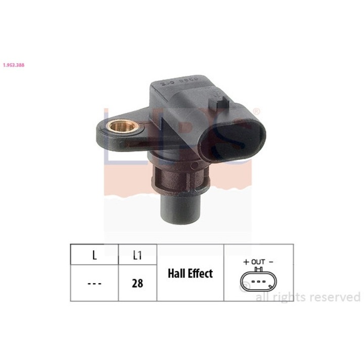 Сензор, позиция на разпределителен вал 1.953.388 Alfa Romeo 147/156/159/166/Brera/Gt/Spider Cadillac Bls Chevrolet Malibu Fiat Croma