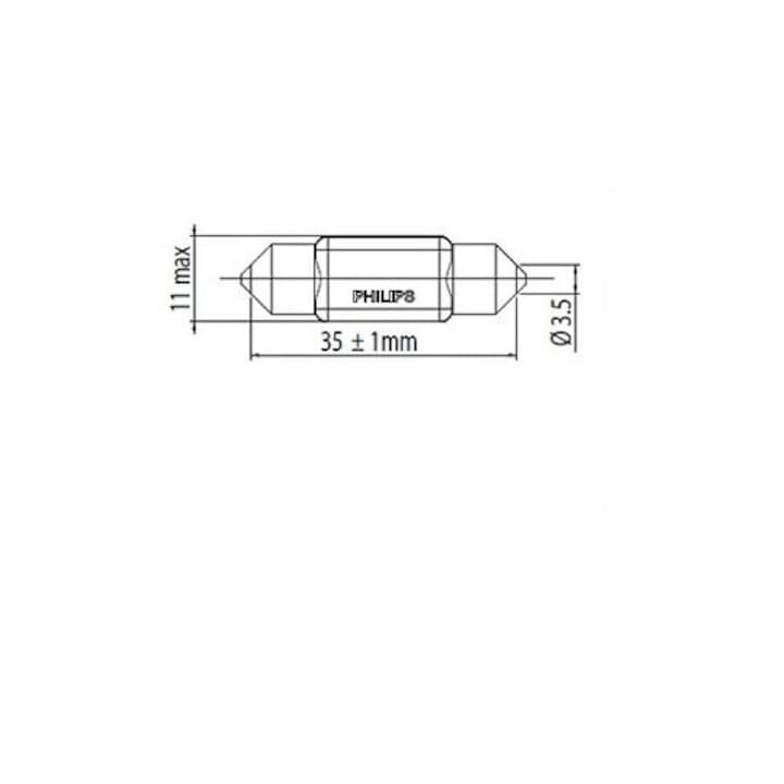 Izzó, Rendszámtábla világítás 11854Wu70X1 Abarth 500 / 595 / 695/500C / 595C / 695C/Punto Alfa Romeo 155/164/33/Giulia