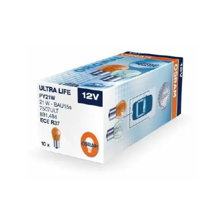 Osram Izzó, Jelzőlámpa, 7507Ult Abarth 500 / 595 / 695/500C / 595C / 695C/Grande Punto/Punto Alfa Romeo 145/146/147/156/159/4C