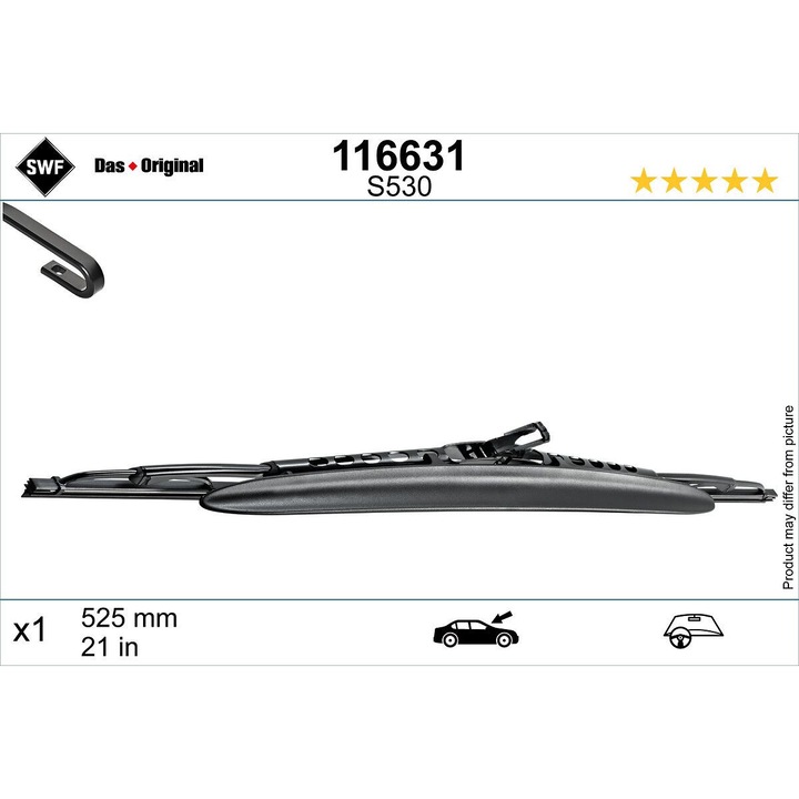 Lamela Ablaktörlő 116631 Alpina B3/B6/B8 Audi A3/A4 B5 Bmw 3 Fiat Coupe Ford Mondeo 1/Mondeo 2 Jaguar Xk 8 Nissan Micra 3