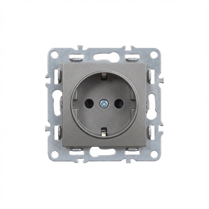 Priză cu împământare Leziter Nova 16A 250V gri