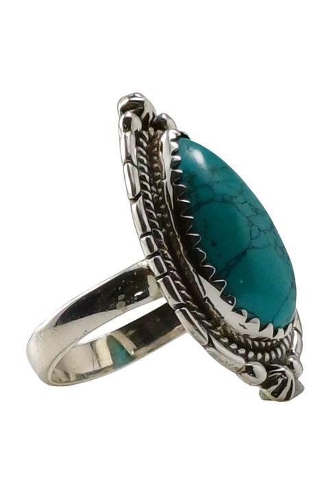 Inele argint 925, The Silver Rush, cu piatră turcoaz, 18 mm