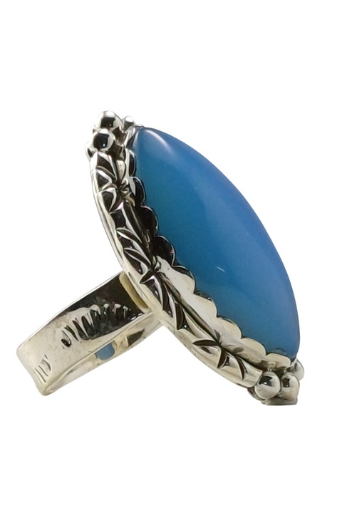 Inel din argint 925, TSR, piatră calcedonie, 18, 8 mm