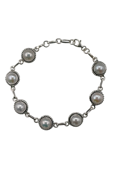 Brățară din argint, The Silver Rush, cu perlă naturală, 17, 5+1, 5 cm, 12, 81 g
