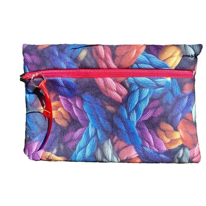 Útlevél tartó táska D, (Anyaga impregnált vízlepergető vászon, Szélessége 19 cm, Magassága 13 cm, Mélysége ~1 cm, Súlya ~20 gramm)