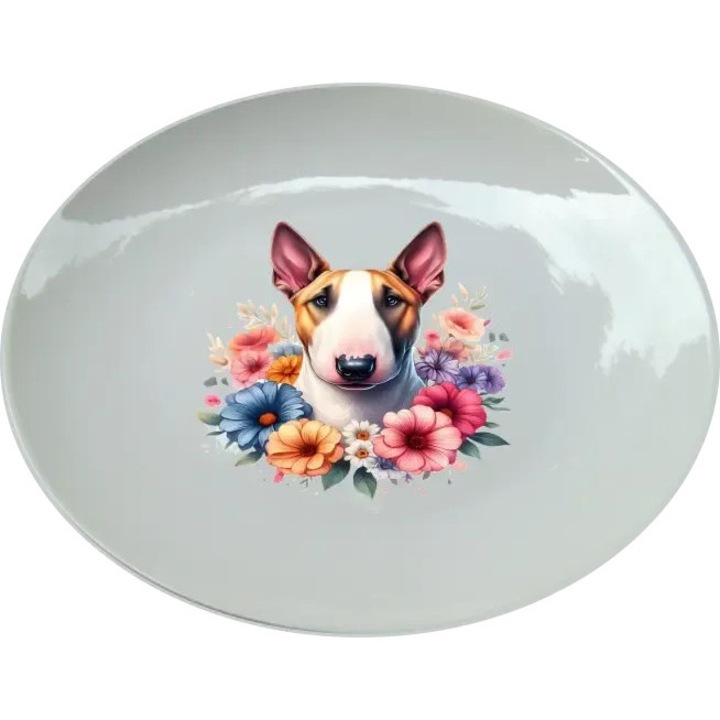Bull terrier tányér, (Átmérő 25, 7 cm, Magasság 2, 7 cm, Súly 615 gramm)