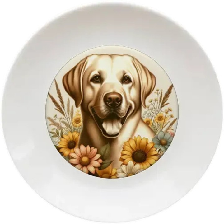 Labrador tányér, (Átmérő 20, 7 cm, Magasság 2 cm, Súly 340 gramm)