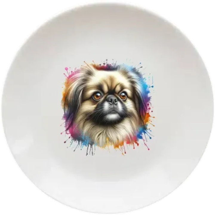 Palota pincsi mintás tányér, (Átmérő 20, 7 cm, Magasság 2 cm, Súly 340 gramm)