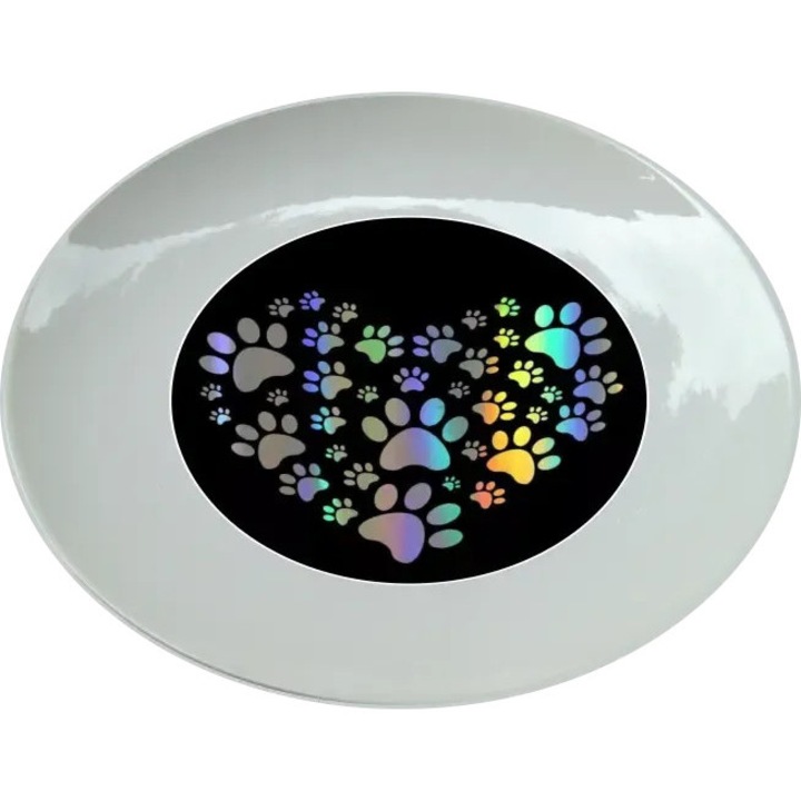 Metál szív tányér, (Átmérő 25, 7 cm, Magasság 2, 7 cm, Súly 615 gramm)