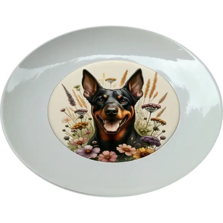 Német pincser tányér, (Átmérő 25, 7 cm, Magasság 2, 7 cm, Súly 615 gramm)