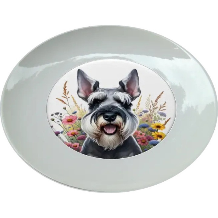 Schnauzer tányér, (Átmérő 25, 7 cm, Magasság 2, 7 cm, Súly 615 gramm)