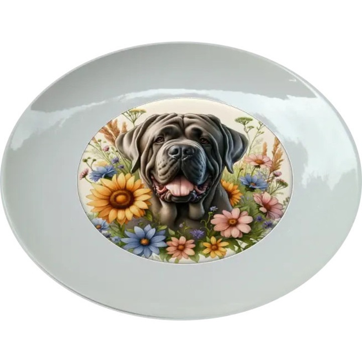 Nápolyi mastiff tányér, (Átmérő 25, 7 cm, Magasság 2, 7 cm, Súly 615 gramm)