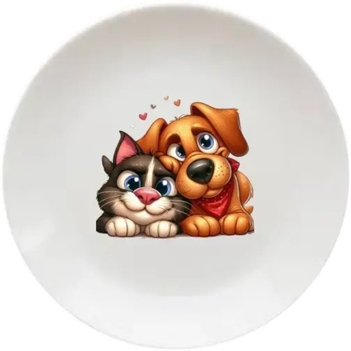 Jóbarátok tányér, (Átmérő 20, 7 cm, Magasság 2 cm, Súly 340 gramm)