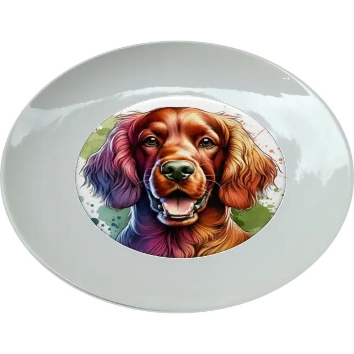 Ír szetter tányér, (Átmérő 25, 7 cm, Magasság 2, 7 cm, Súly 615 gramm)