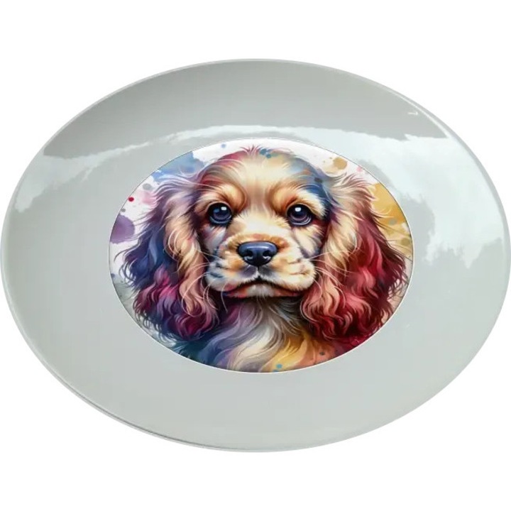 Spániel tányér, (Átmérő 25, 7 cm, Magasság 2, 7 cm, Súly 615 gramm)