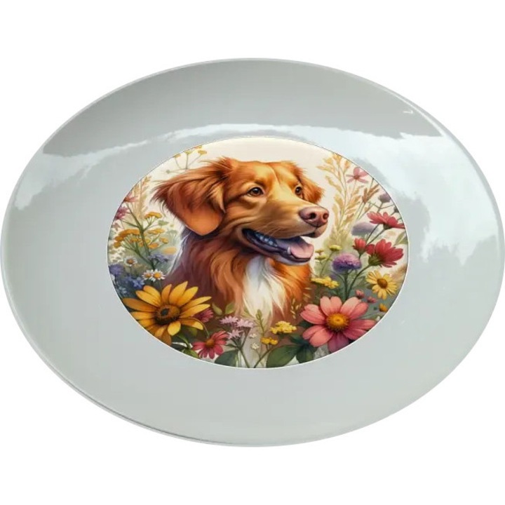 Golden retriever tányér, (Átmérő 25, 7 cm, Magasság 2, 7 cm, Súly 615 gramm)