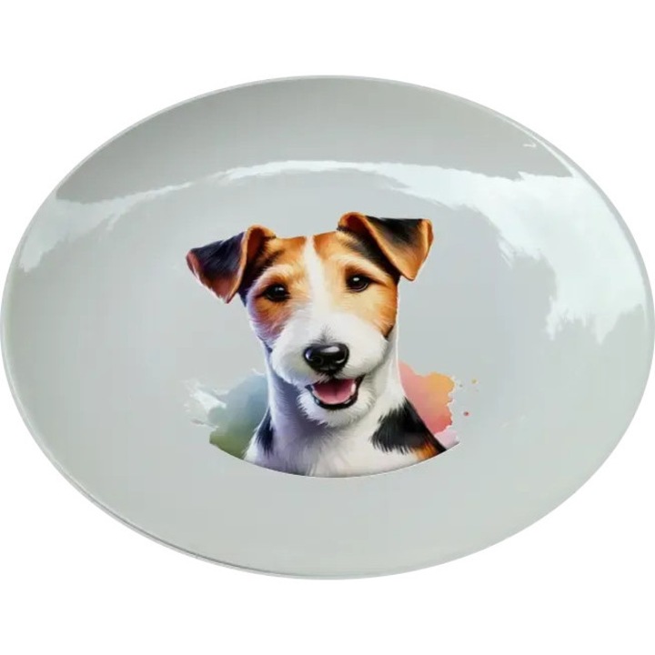 Fox terrier tányér, (Átmérő 25, 7 cm, Magasság 2, 7 cm, Súly 615 gramm)