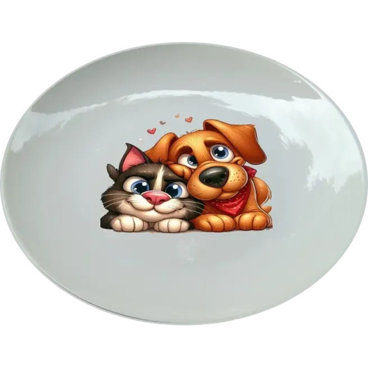 Jóbarátok tányér, (Átmérő 25, 7 cm, Magasság 2, 7 cm, Súly 615 gramm)