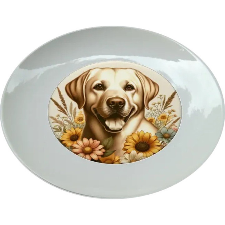 Labrador tányér, (Átmérő 25, 7 cm, Magasság 2, 7 cm, Súly 615 gramm)
