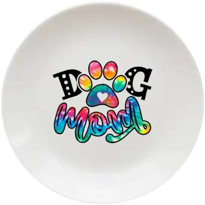 Dog MOM-os tányér, (Átmérő 20, 7 cm, Magasság 2 cm, Súly 340 gramm)