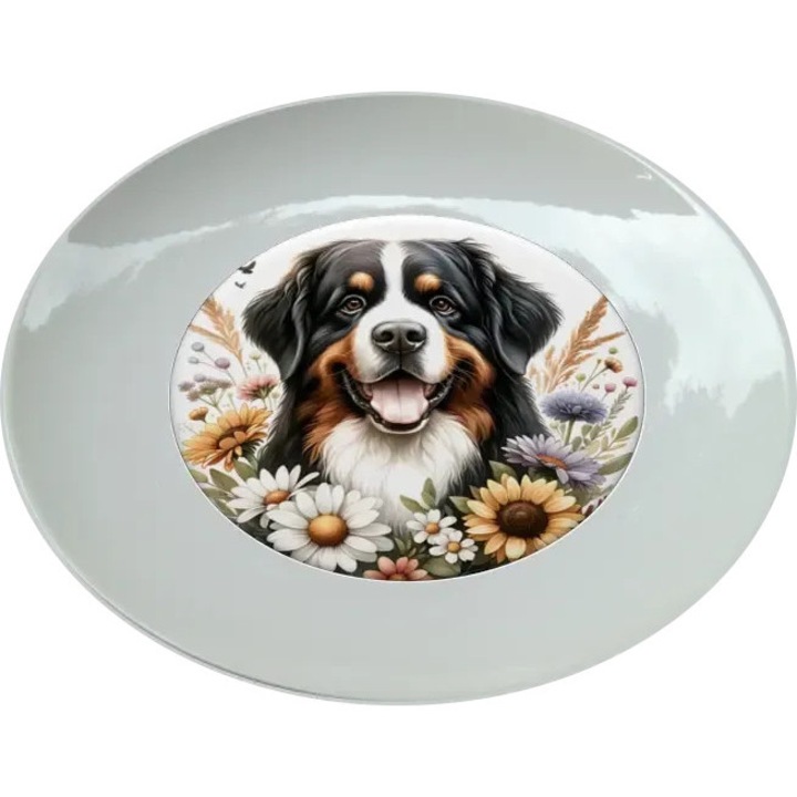 Berni pásztorkutya tányér, (Átmérő 25, 7 cm, Magasság 2, 7 cm, Súly 615 gramm)