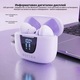 Безжични слушалки ROTTER ENC – Bluetooth слушалки с ENC шумопотискане, двойни CVC 8.0 микрофони, LED дисплей, 42ч батерия, ергономичен дизайн, подходящи за спорт, работа и пътуване, IPX4 водоустойчивост, универсални – Лилави