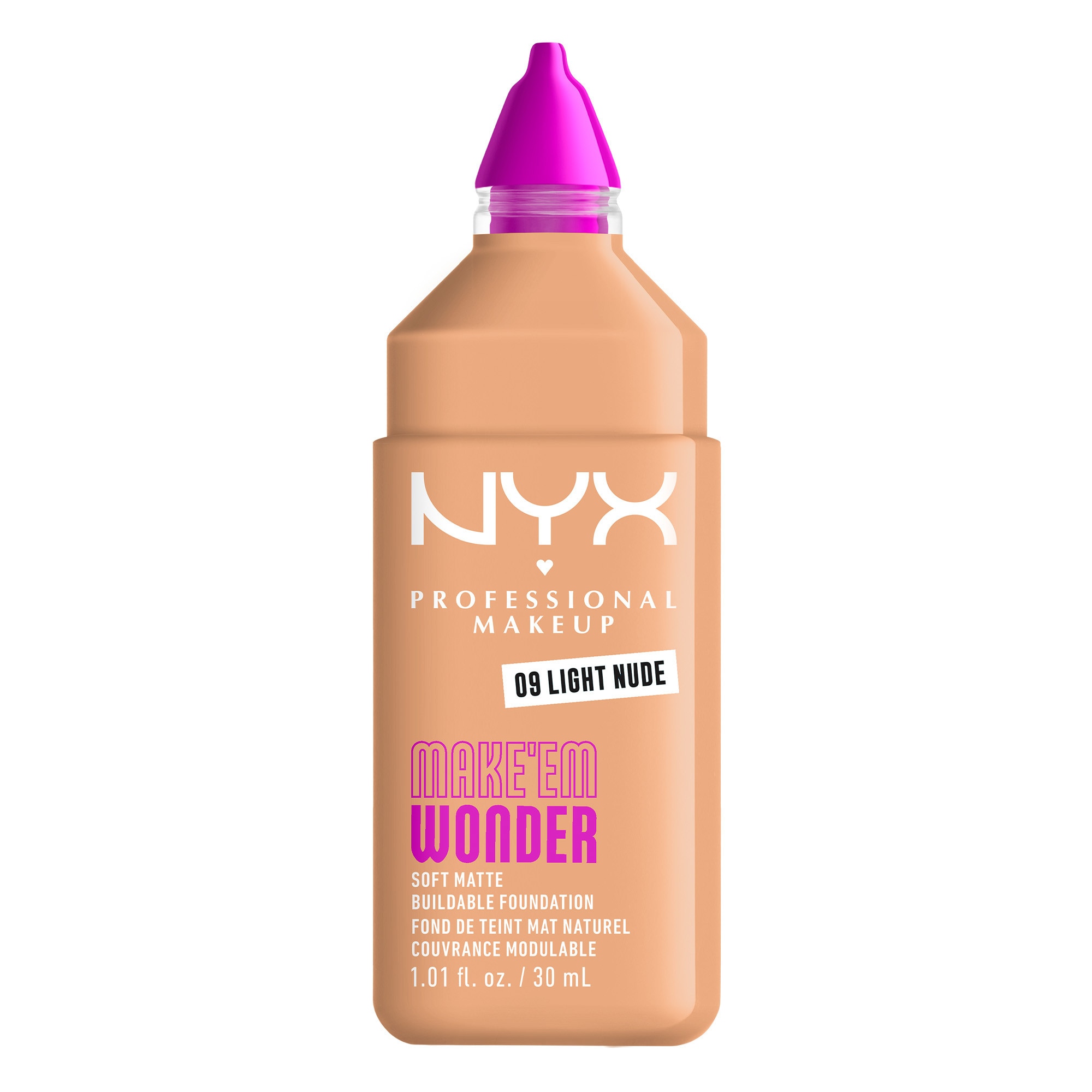Fond de ten NYX Professional Makeup Make 'EM Wonder 09 Light Nude