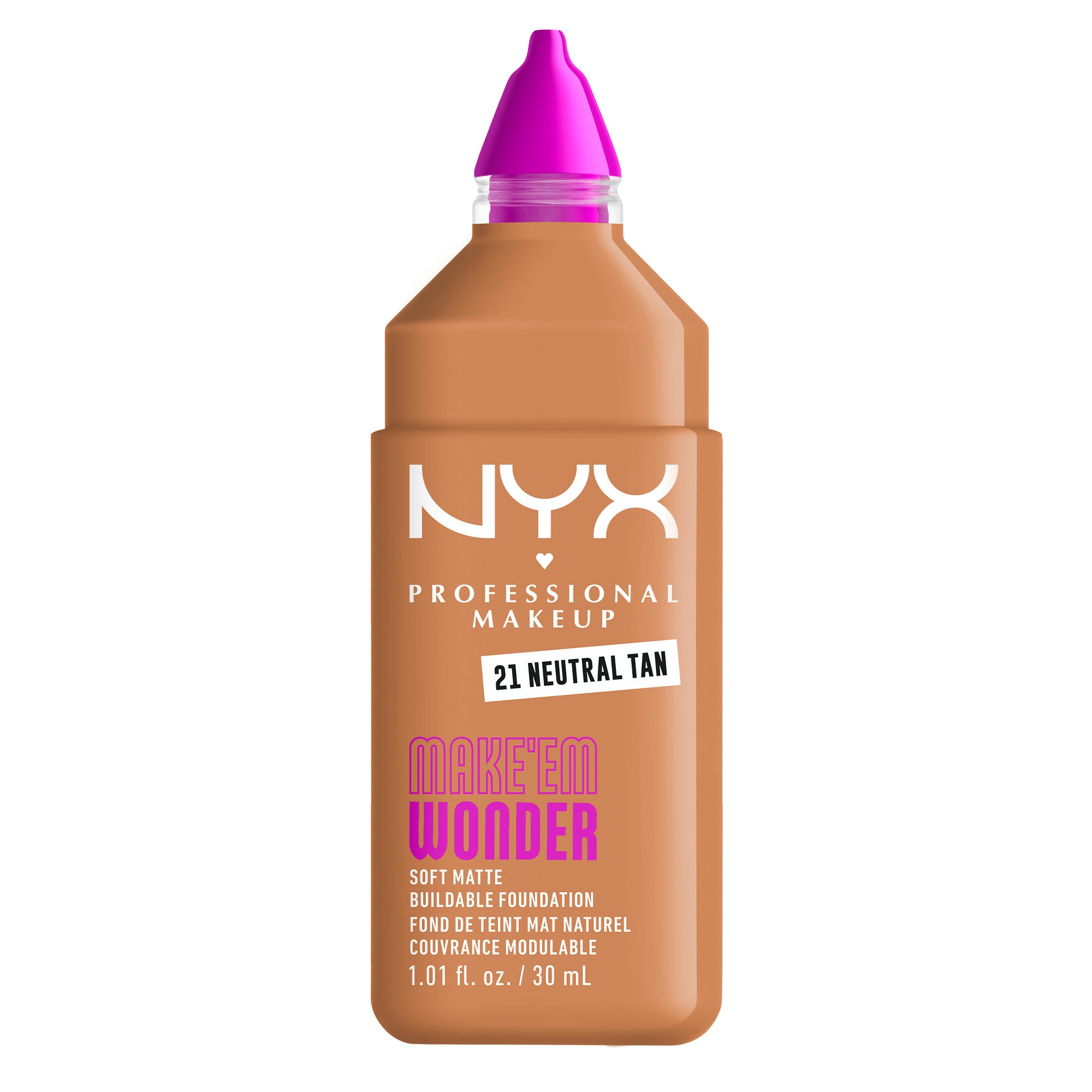 T ⭐︎新品⭐︎NNE grinding foundation neutral Fond de ten NYX Professional Makeup Make 'EM Wonder 21 Neutral Tan