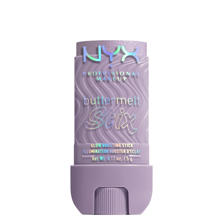 Baton iluminator NYX Professional Makeup Buttermelt Glaze Stix 02 Love At First Melt, rezistenta pana la 8 ore, 5 g