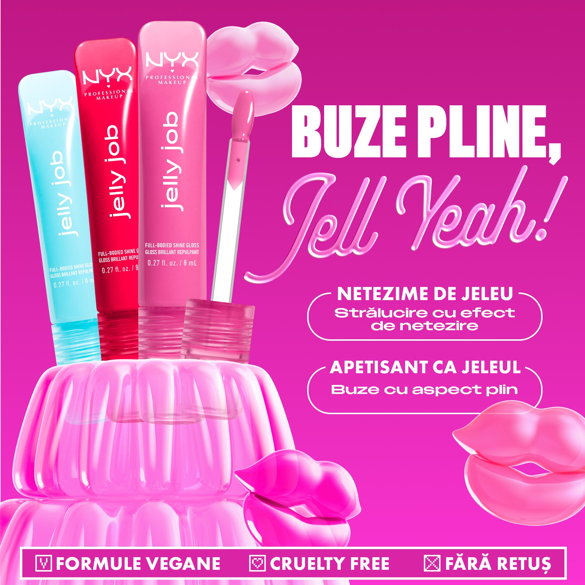 Luciu De Buze NYX Professional Makeup Jelly Job 12 Jelly Squeeze Luciu De Buze NYX Professional Makeup Jelly Job 12 Jelly Squeeze