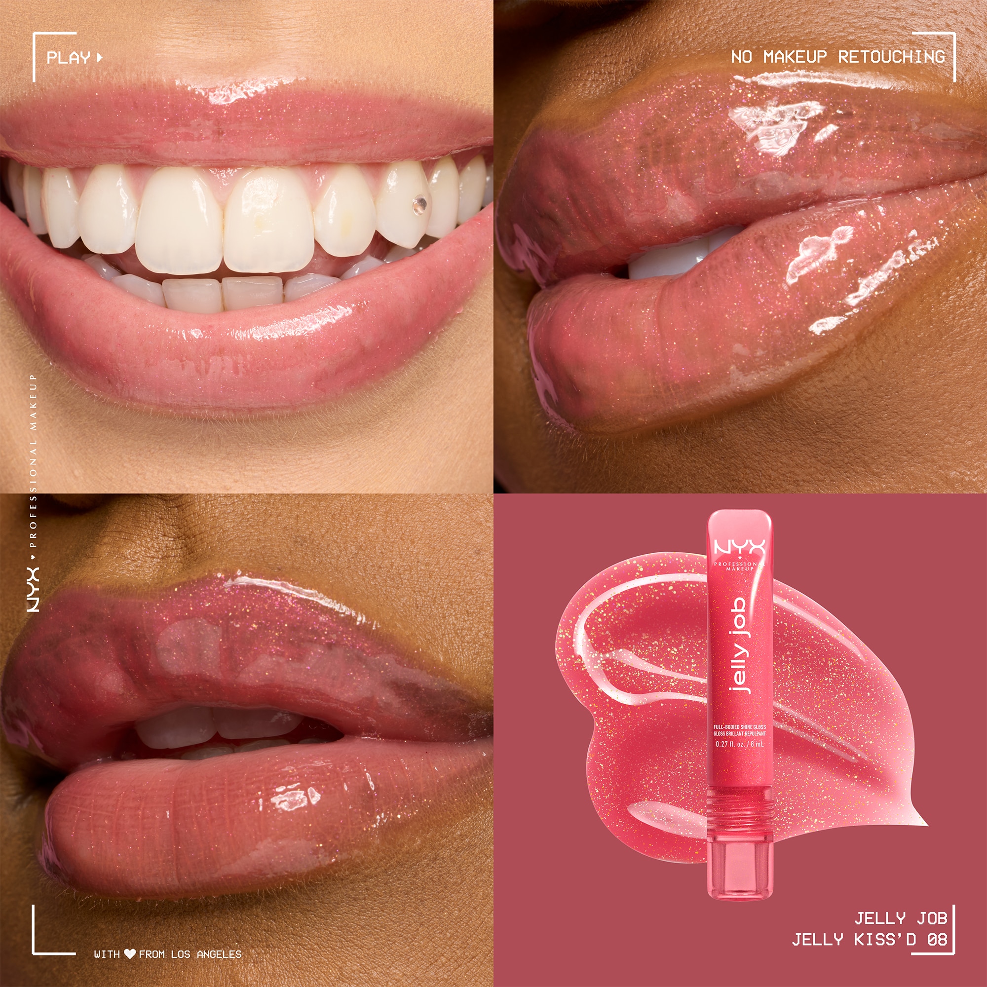 Luciu de buze NYX Professional Makeup Jelly Job 08 Jelly Kiss'd