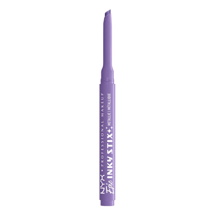 Creion de ochi tip gel NYX Professional Makeup Epic Inky Stix 10 Violet Volt, waterproof, varf inclinat precis, 0.1 g