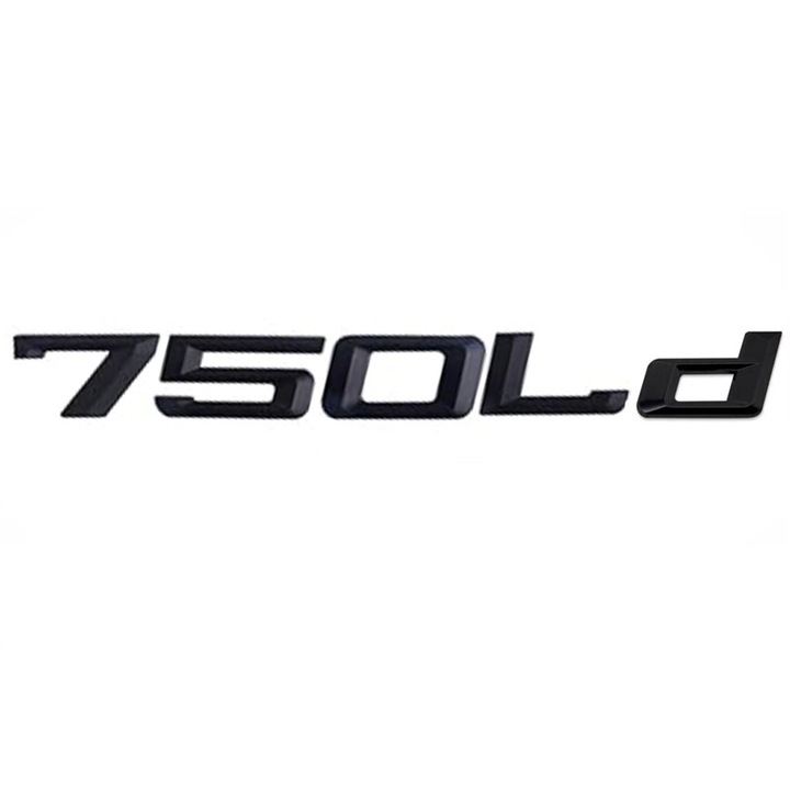 Emblema 750Ld spate portbagaj BMW, negru