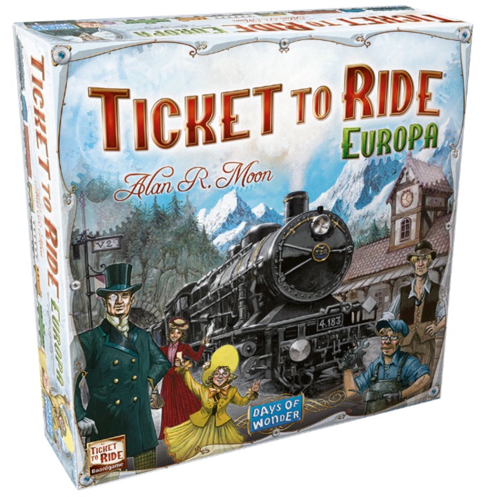 Ticket to Ride Europe társasjáték, 2-5 játékos, 30x30x7cm