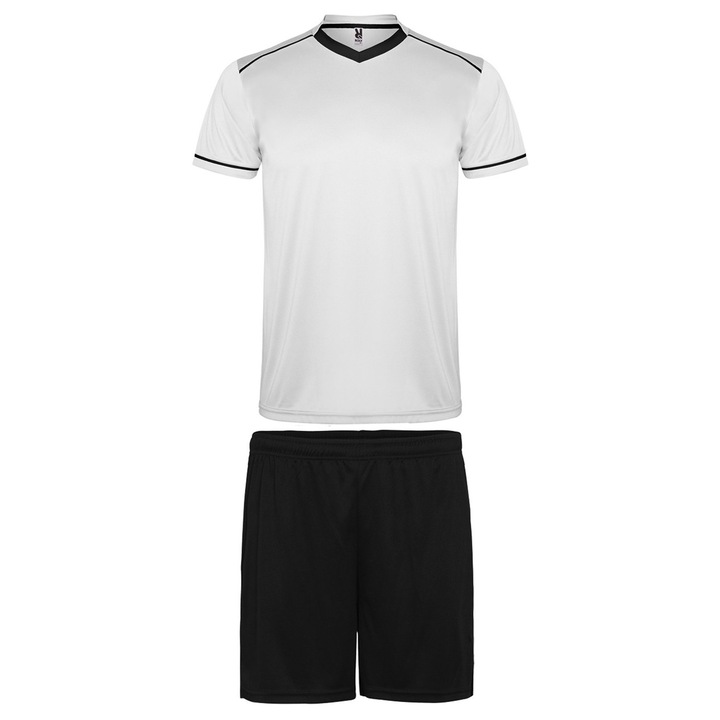 Set echipament sportiv unisex United, Alb/Negru, S
