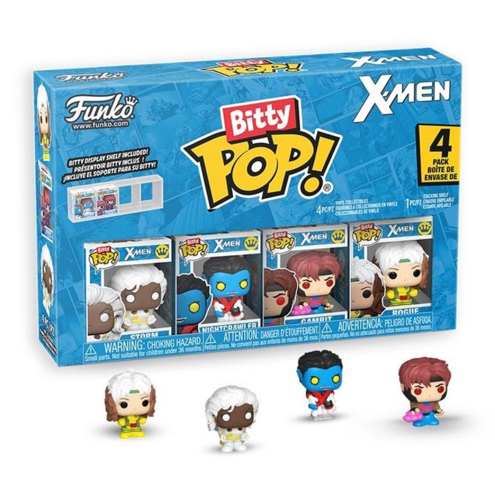 Комплект от 4 фигурки Bitty POP, Marvel, X-Men, Gambit, 2.2 см
