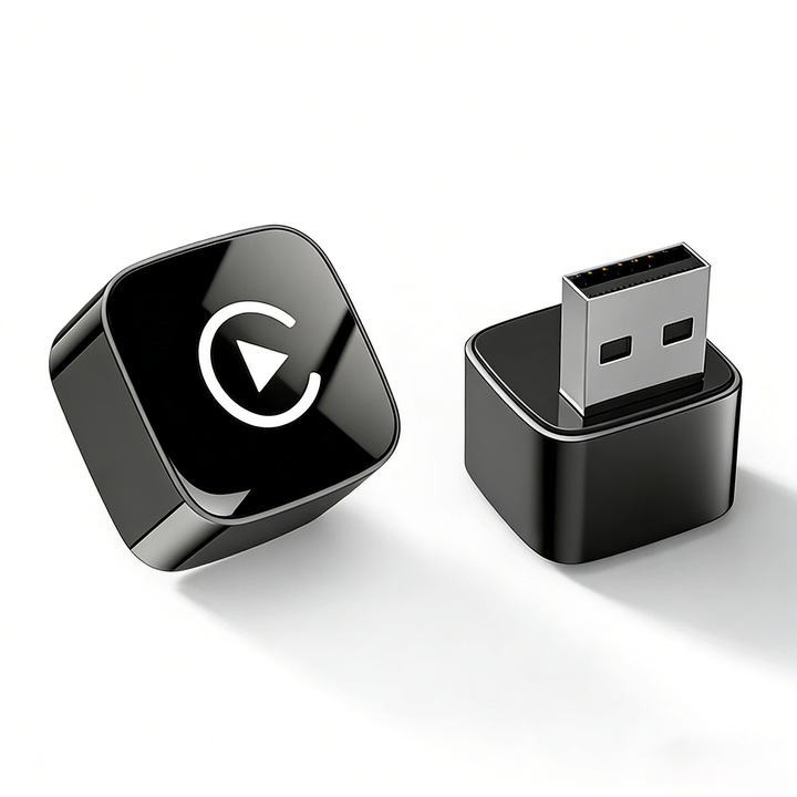 Adaptor Auto Wireless 2 in 1 STEELCORE, Compatibil cu Interfete Bluetooth, Wi-Fi si USB-A, Plug and Play