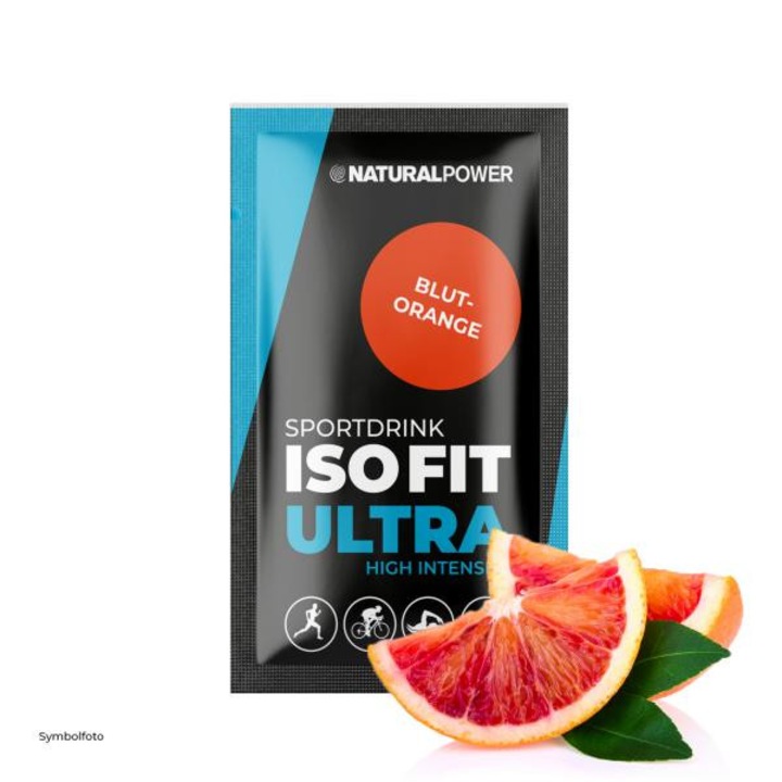 Electroliti Sportdrink ISO FIT ULTRA, Natural Power, aroma de Portocale Rosii/portie 17g