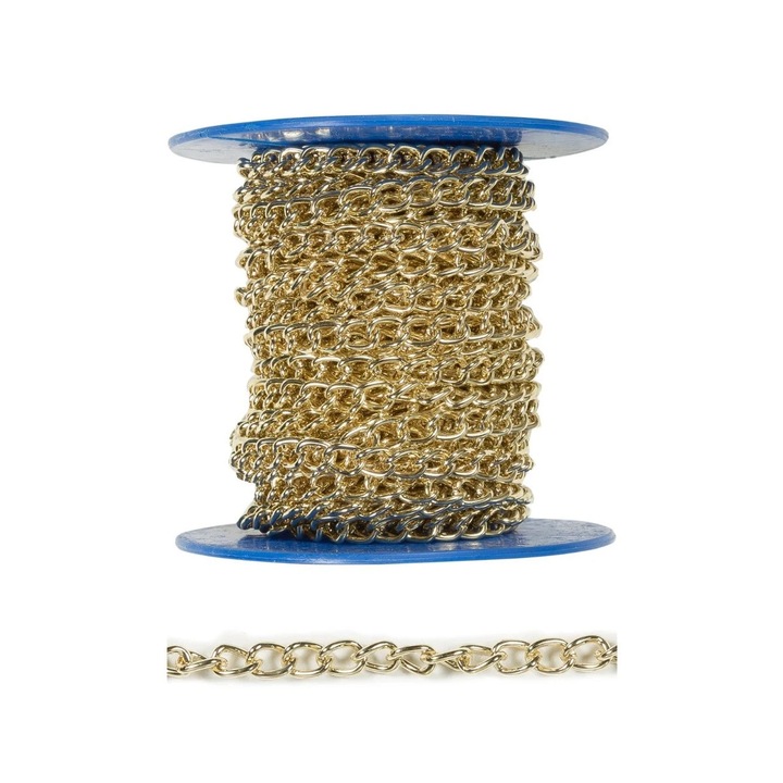 Lant din otel, auriu, 1.5 mm