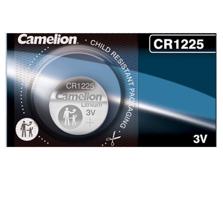 Baterie Litiu CR1225 3V 50mAh Camelion pentru Chei Auto, Calculatoare, Aparate Medicale