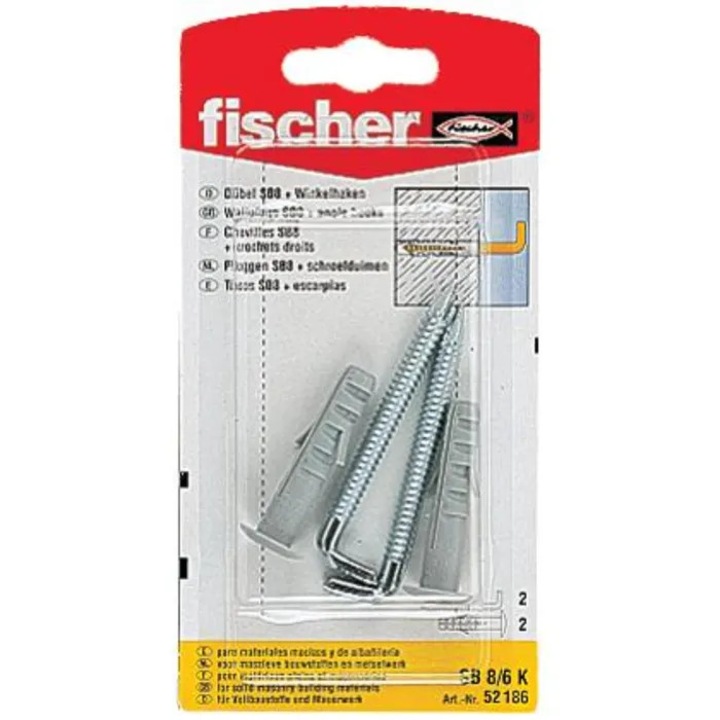 Dibluri universale Fischer SB 8x40mm, set 2 bucati, nylon