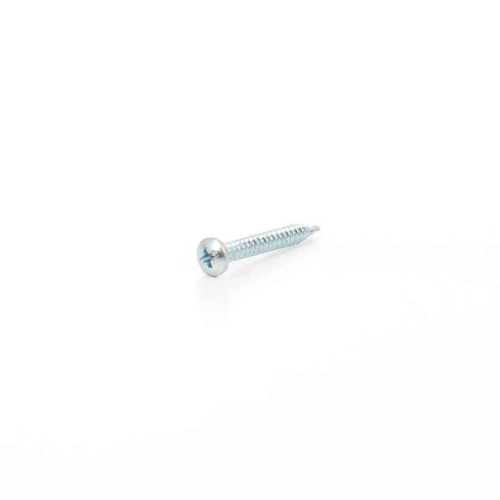 Set 12 șuruburi autoforante, cap bombat, 4.2x32mm, otel, finisaj zincat alb