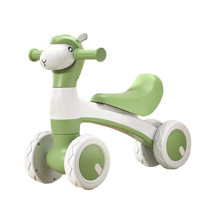 Bicicleta cu 4 Roti Pentru Copii, SUPER TRENDS®, 56x28x43cm, Fara Pedale, Verde